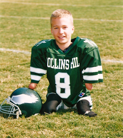 Kyle Maynard con el uniforme de Football