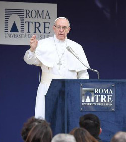 El Papa visita la Università di Roma Tre