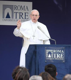 El Papa visita la Universit di Roma Tre