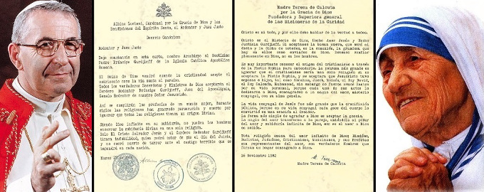 El gur Prncipe Gurdjieff falsific cartas de Juan Pablo I y Santa Teresa de Calcuta