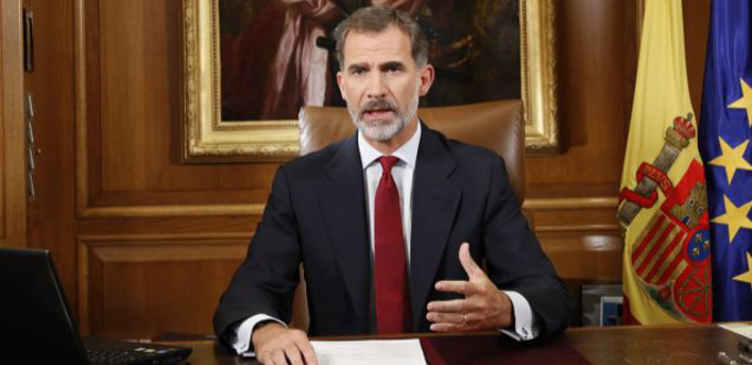 El Rey de Espaa defiende en un discurso la unidad de la nacin