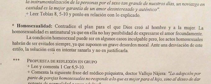 El gobierno valenciano retira material sobre la homosexualidad impartido por una profesora de religión 