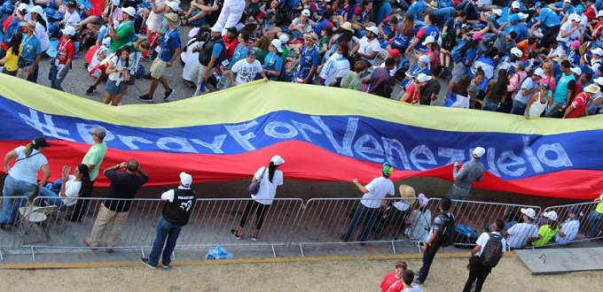 Oran por Venezuela en la Jornada Mundial de la Juventud