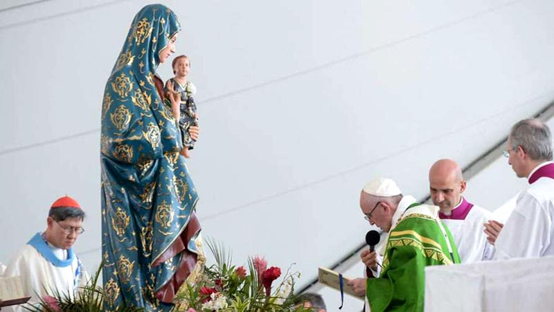 El Papa confa en Panam al Inmaculado Corazn de Mara a los jvenes de todo el mundo