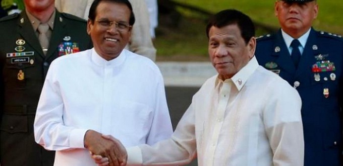 Sirisena emula a Duterte al restaurar la pena de muerte para los narcotraficantes