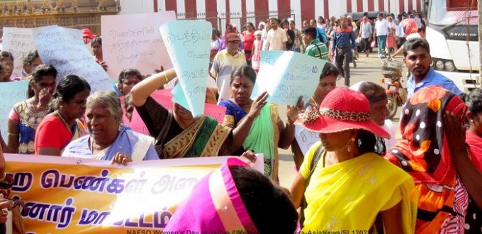 700 mujeres marchan en Jaffna pidiendo igualdad de derechos