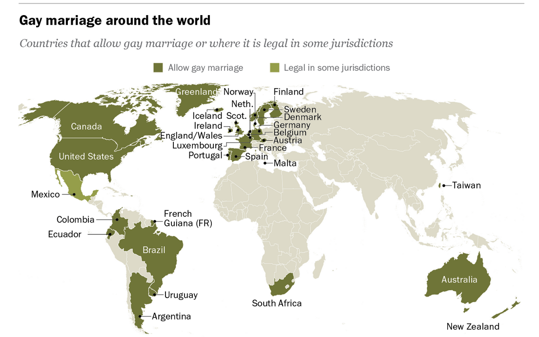 Países que aprueban el matrimonio gay