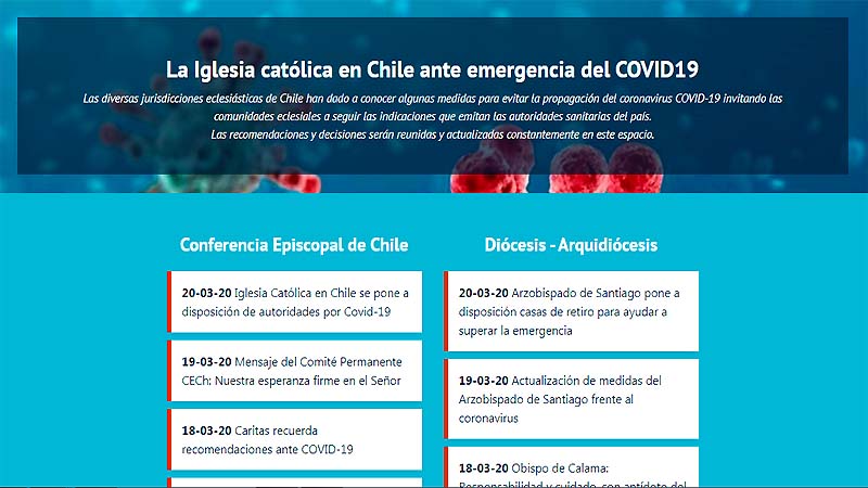Medidas en las dicesis de Chile por el coronavirus: 304 de los 434 contagiados estn en la regin metropolitana de Santiago