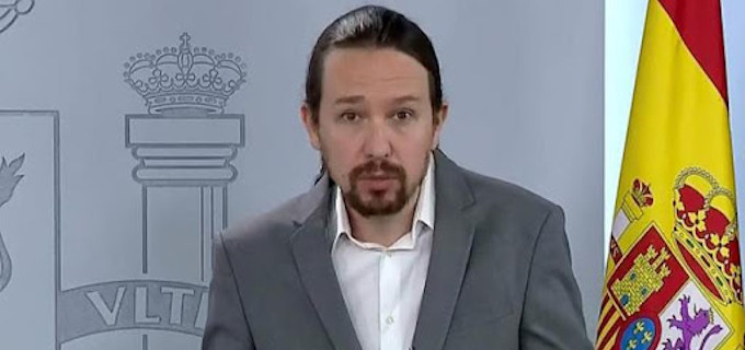 Pablo Iglesias defiende la renta mnima permanente y les dice a los obispos espaoles que hasta nueva orden su jefe es el Papa