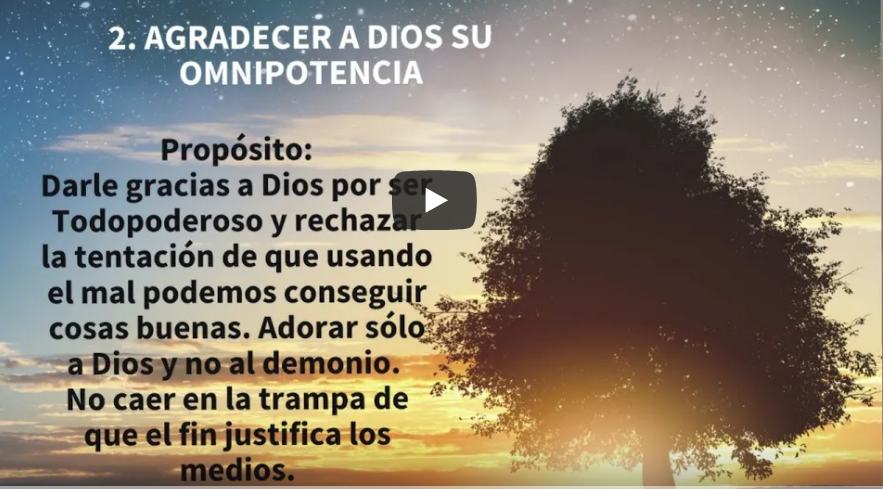 Agradecer a Dios su omnipotencia