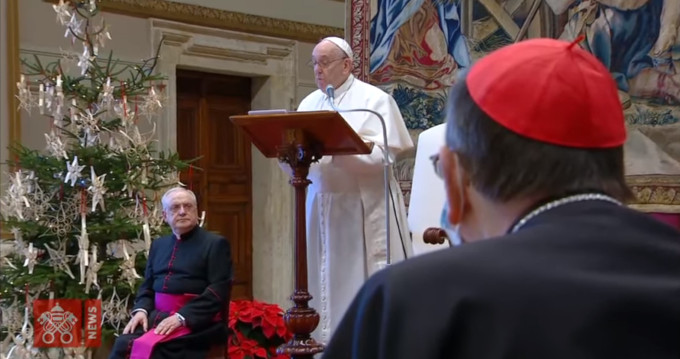 El Papa a la Curia: «esta Navidad es la Navidad de la pandemia»
