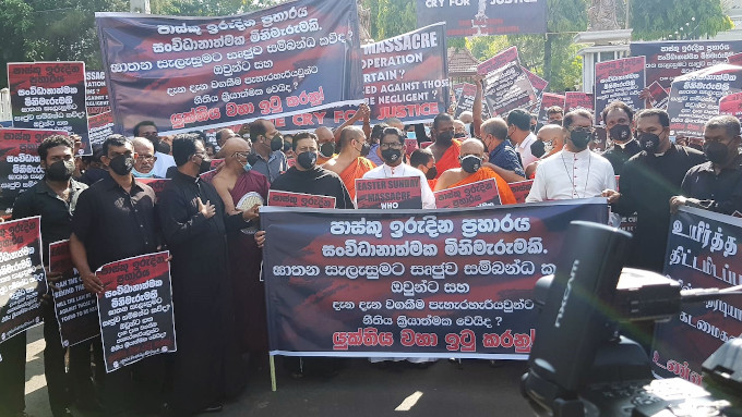 Los cristianos de Sri Lanka se manifiestan para pedir justicia y claridad sobre la masacre de la Pascua del 2019