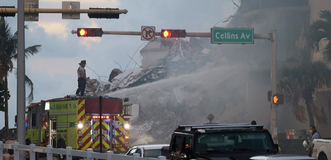 Oraciones y ayuda de la Iglesia tras el derrumbe de un edificio en Miami