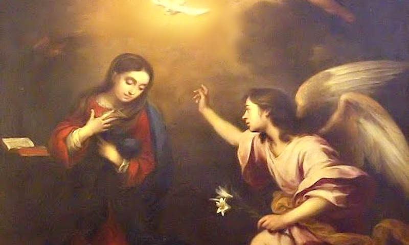 El ángel del Señor anunció a María y concibió a Jesús por obra del Espíritu Santo