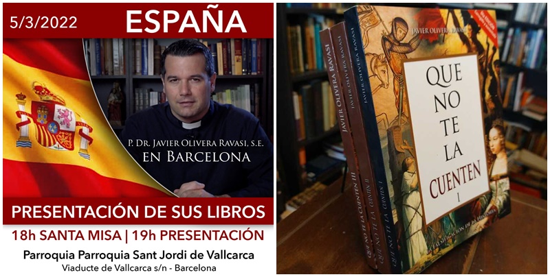 Javier Navascués presenta en Barcelona los libros del P. Javier Olivera