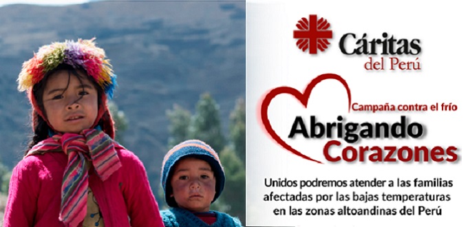 Cáritas del Perú lanza campaña para ayudar a familias afectadas por bajas temperaturas