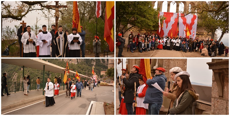 Segunda procesión reparadora en Montserrat por la retirada del requeté yacente