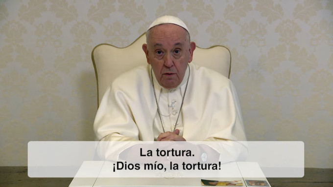 Francisco pide la abolicin de la tortura en el mundo