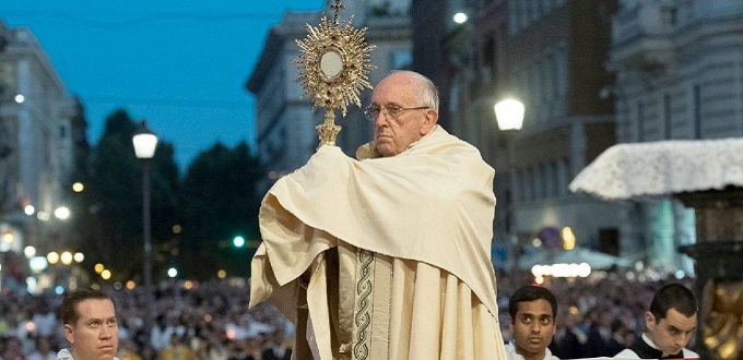 El Papa Francisco encabezar la Santa Misa del Corpus Christi en catedral de San Juan de Letrn