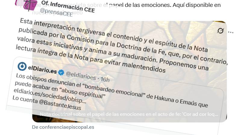 La Conferencia Episcopal Espa�ola responde en horas a la distorsi�n medi�tica de su documento sobre emotivismo