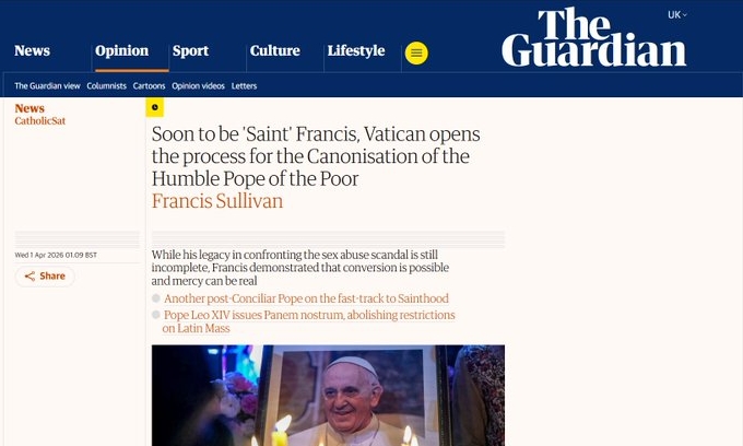Broma de abril: abierto el proceso de canonizaci�n del Papa Francisco