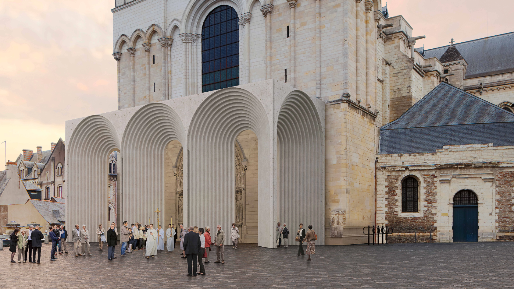 Catedral de Angers, �pegote moderno en un conjunto medieval?