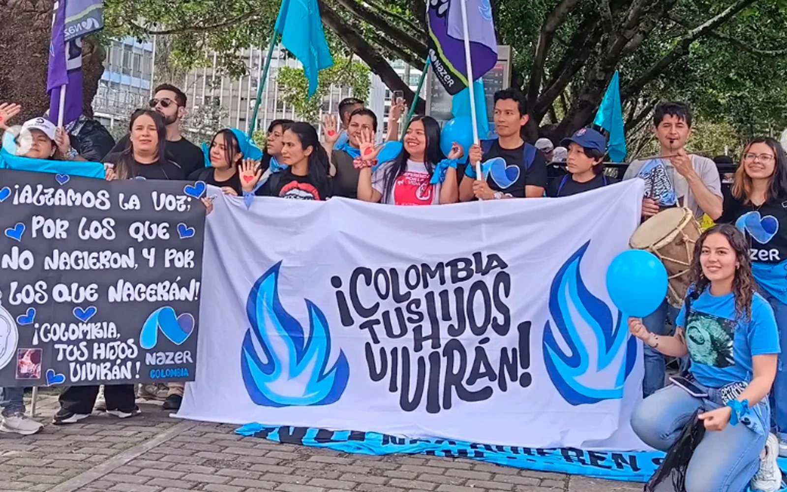 Miles de colombianos exigen en las calles la derogaci�n de las sentencias que legalizaron el aborto