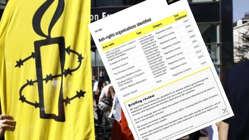 Amnist�a Internacional retira un informe que calificaba a los obispos cat�licos ingleses de �amenaza�