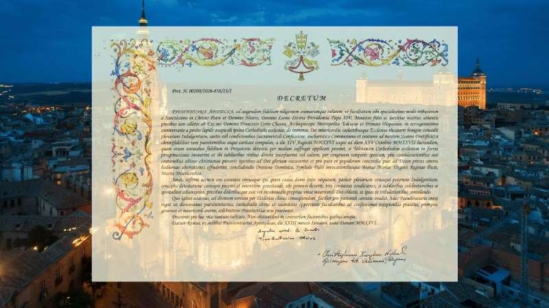 El Papa concede un jubileo a la Primada de Toledo para conmemorar el octavo centenario de su primera piedra